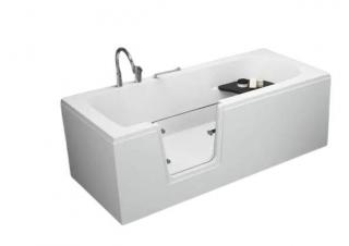 Bezbariérová vaňa s dvierkami POLIMAT VOVO 00016 - 180 x 80 cm  - dvierka na ľavej strane