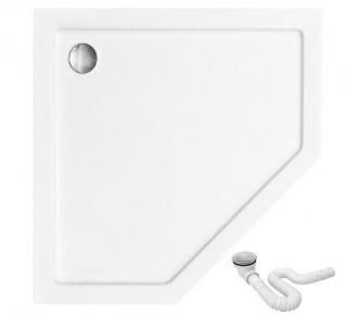 DIAMOND WHITE sprchová vanička 80 x 80 x 5 cm - Biela