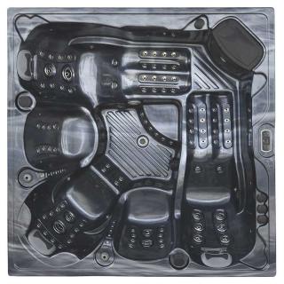 Hydrosan - Záhradná vírivka pre 5 osôb 220 x 220 cm Čierna vlna oceánu