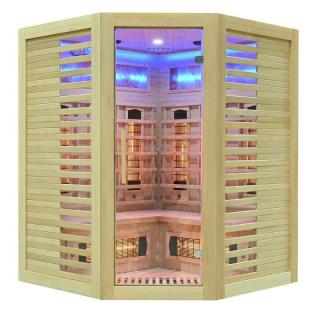 Infrasauna pre 3 osoby so soľným kameňom 150x150x190cm