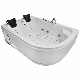 M-SPA - Ľavá kúpeľňová vaňa SPA s hydromasážou 180 x 120 x 54 cm