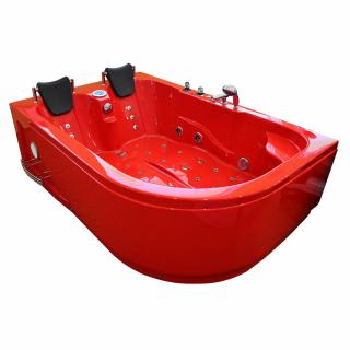 M-SPA - Ľavá kúpeľňová vaňa TURBO PLUS SPA s hydromasážou 180 x 120 x 54 cm