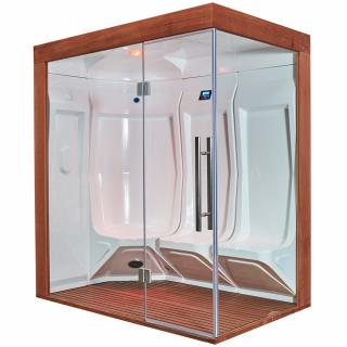 M-SPA - Parná sauna ľavá pre 3 osoby 118 x 195 x 210 cm (NEVÁHAJTE !!! POSLEDNÝ 1 KS SKLADOM NA STRANE U DODÁVATEĽA DO VYPREDANIA ZÁSOB)