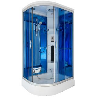 M-SPA - Sprchový box ľavý biely hydromasážny 02188 120 x 85 x 220 cm
