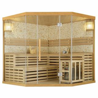 M-SPA - Suchá sauna pre 5 osôb s pieckou STONE 200 x 200 x 200 cm 8 kW