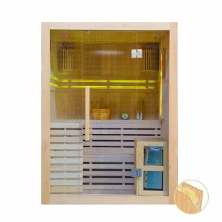 M-SPA - Suchá sauna s pecou a panelom z himalayskej soli a izoláciou stien EA3S XL 150 x 150 x 200 cm (Posledné 2 kusy do vypredania zásob)