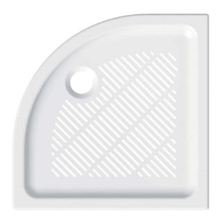 Mereo, Štvrťkruhová sprchová vanička, 80x80x6,5 cm, R550, keramická CV14X