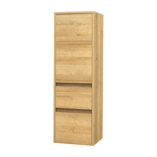 Opto kúpeľňová skrinka vysoká 125 cm, pravé otváranie, dub