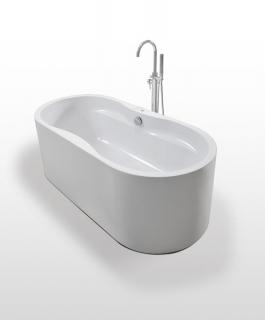 Sanotechnik - Liverpool - Samostatne stojaca vaňa 178 x 80cm biely lesk