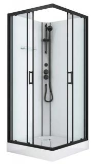 Sanotechnik QuickLine Denver black - Sprchová kabína 90x90x210 cm