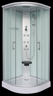 Sanotechnik - QuickLine Rumba - sprchový box štvrťkruh 90x90x215cm