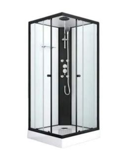 Sanotechnik STIL black sprchový box štvorec bez strechy
