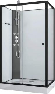 Sanotechnik VIVA 1 black sprchový box obdĺžnnik bez strechy, 120x80x225cm