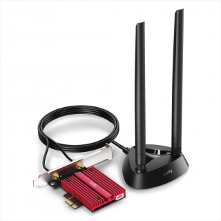Cudy 225767  AX5400 Wi-Fi 6E PCI-Express sieťová karta, Tri-Band, ext. anténa so