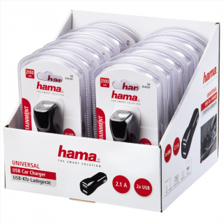 HAMA 14197  dvojitá USB nabíjačka do vozidla, 2, 1 A