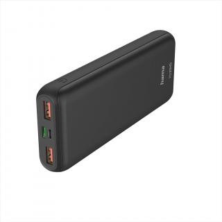 HAMA 201663  PD20-HD powerbanka, 20000 mAh, 3 výstupy: 1x USB-C, 2x USB-A, PD, Q