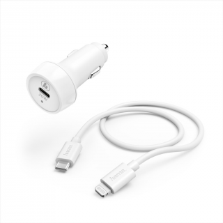 HAMA 210564  set rýchla USB nabíjačka do vozidla USB-C PD 20 W + kábel USB-C Lig