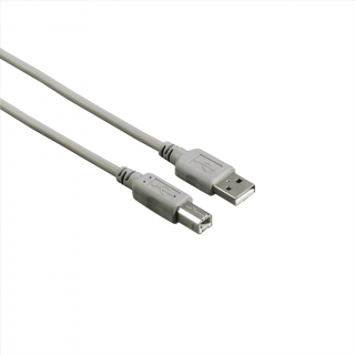HAMA 29100  USB kábel typ A-B, 3 m, šedý, nebalený
