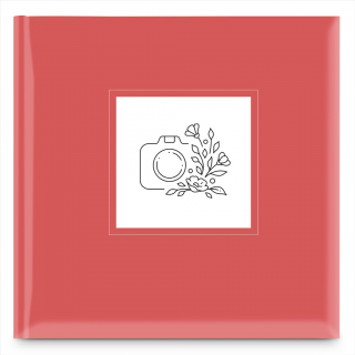 HAMA 7649  album klasický COLORFUL LINEART 30x30 cm, 80 strán, červená