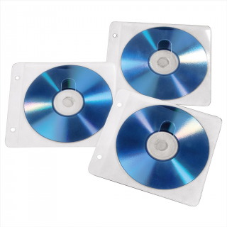 HAMA 84101  obal na 2 CD DVD, pre krúžkové zakladače, biely, balenie 50 ks (cena