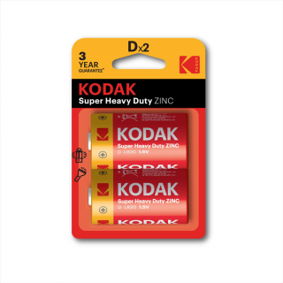 Kodak 227242   Havy Duty zinko-chloridová batéria, D, 2 ks, blister