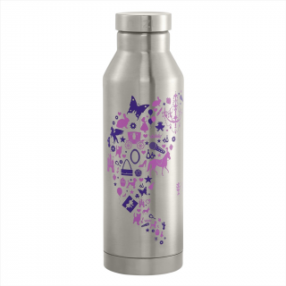 Step by Step 124978 Izolovaná láhev na pití z nerezové oceli 0,56 l, Purple and