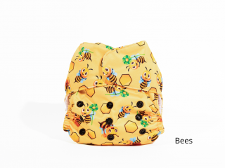 Vrchné PUL nohavičky I Ritkavsuchu.sk Veľkosť PUL nohavičiek: M (6-14kg), Vzor: Bees, Zapínanie v páse: na suchý zips