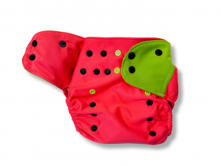 Vrchné  PUL nohavičky - Watermelon Veľkosť PUL nohavičiek: M (4-15kg), Zapínanie v páse: na patentky