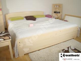 dřevěná masivní manželská postel NORIDA NR (masivní dvoulůžko smrk NORIDA NR)