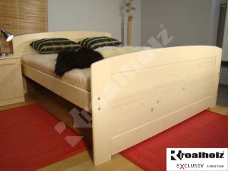 dřevěná zvýšená manželská postel PAVLA SENIOR (zvýšená senior manželská postel z masivu PAVLA SENIOR)
