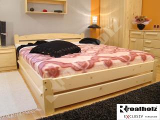 dřevěné dvojlůžko z masivu RADKA II NR (dvojlůžková postel masiv RADKA II NR od ROALHOLZ)