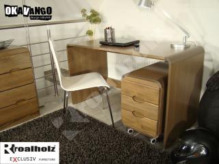 dřevěný psací stůl z masivu DANSO (design psací stůl masiv DANSO, moderní design OKAVANGO)