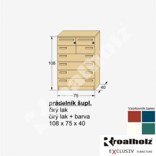 dřevěný šuplíkový PRÁDELNÍK ŠUPL. z masivu (šuplíkový PRÁDELNÍK ŠUPL. masiv od ROALHOLZ)