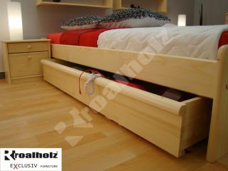 dřevěný úložný prostor z masivu DOREMI 3/4 (tříčtvrteční úložný prostor masiv pod postele ROALHOLZ)