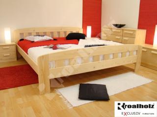 manželská postel do ložnice masiv DANIEL (dřevěné dvojlůžko do ložnice z masivu DANIEL)