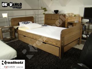 moderní postel z masivu FARISA (design moderní postel masiv FARISA z kolekce OKAVANGO)