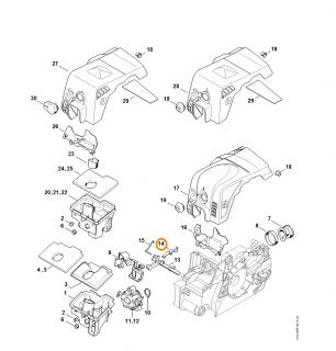 ND STIHL Pružina kontaktná MS 170, MS 180, MS 660, 1130 442 1602 (reg60d)