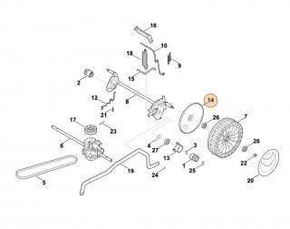 ND STIHL / VIKING Kryt, RM 448 T/TX/PC, 6338 704 3600 (83) (reg83, Originál)