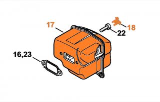 ND STIHL Výfuk MS 261, 1141 140 0631