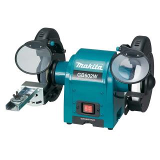 Stolová brúska MAKITA GB602W (s nadstavcom na brúsenie píl. kotúčov s automatickým osvetlením a vrátane brúsnych kotúčov)