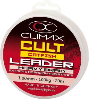 Climax šnúra CULT Catfish Leader 20m 1,30mm/135kg - žltá