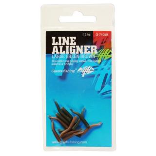 GIANTS FISHING ROVNÁTKA NA HÁČEK LINE ALIGNER-LARGE GREEN-BROWN/12PC