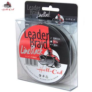 HELL-CAT SPLÉTANÁ NÁVAZCOVÁ ŠŇŮRA LEADER BRAID LINE BLACK 20M 1.20MM/100KG