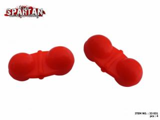 Hrkálka Spartan Plastic RED Soundballs 4ks