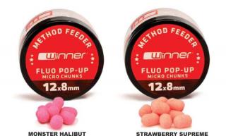 Method Feeder Fluo Pop-Up Micro Chunks 12x8mm/20g Príchuť: Monster halibut