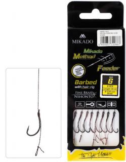 MIKADO Hotový nadväzec METHOD FEEDER Classic RIG 10cm háčik 12 /šnúra: 0.12mm/ 8ks