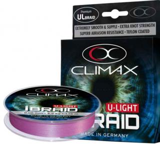 Pletená šnúra Climax iBraid U-Light fluo-fialová 135m Priemer: 0,08mm / 6kg