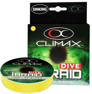 Potápavá šnúra Climax iBraid DIVE žltá 135m Priemer: 0,12mm Nosnosť: 5,0kg