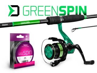 Prívlačový set Delphin GreenSPIN 210cm/30g + 2T + 0,22mm