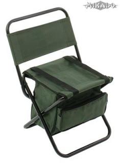 Rybárska stolička s taškou (30 x 38 x 59 cm) (Zelená) Mikado